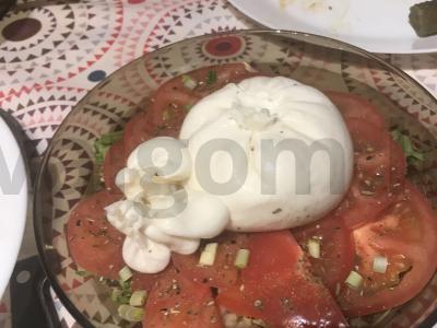 Pink Paradise pomidorų karpačio su burrata Žingsnis 4