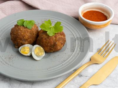 Kotletai, įdaryti putpelių kiaušiniais ir paprika Žingsnis 5