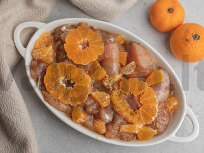 Kepta vištienos krūtinėlė su mandarinais Žingsnis 3