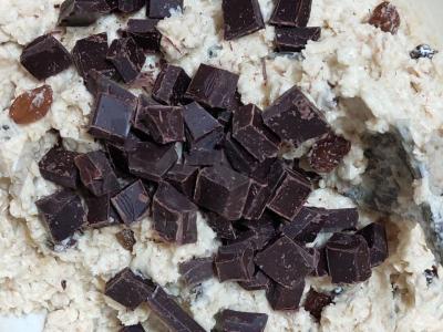 Avižiniai sausainiai su šokoladu ir sultenėmis Žingsnis 2