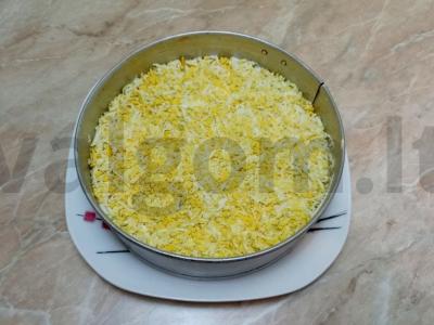 Originalios salotos su rūkyta krūtinėle ir grybais Žingsnis 8