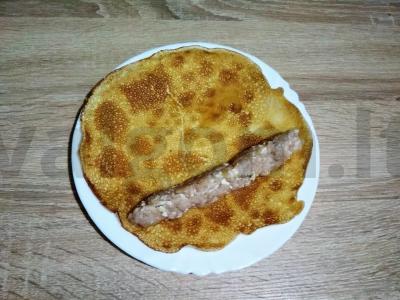Kepti įdaryti blyneliai Žingsnis 2