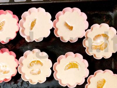 Mandarinų keksiukai Žingsnis 3