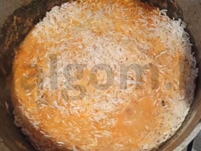 Indiško skonio biryani plovas su vištiena Žingsnis 3