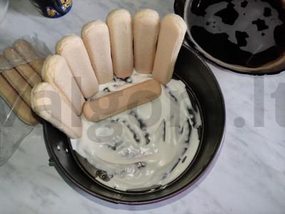 Tiramisu desertui Žingsnis 4