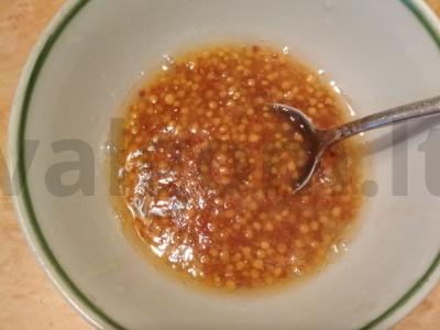 Kaprėsų salotos su medaus ir garstyčių padažu Žingsnis 4