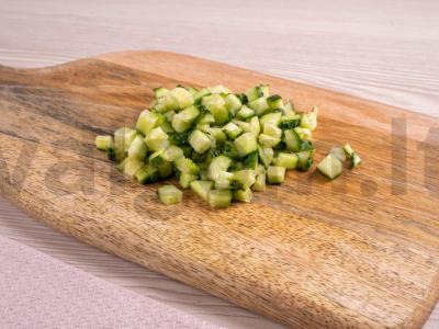 Rūkytos menkės salotos su ryžiais Žingsnis 4