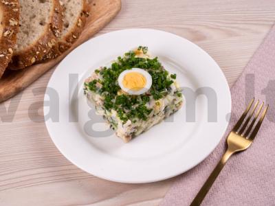 Rūkytos menkės salotos su ryžiais Žingsnis 6