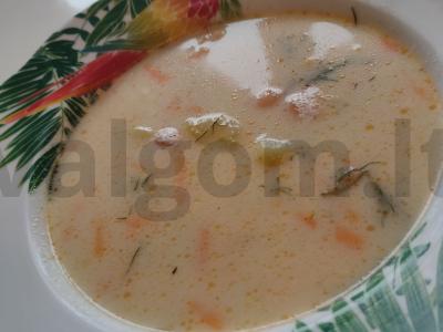 Norvegiška sriuba su šaltai rūkytu upėtakiu Žingsnis 4