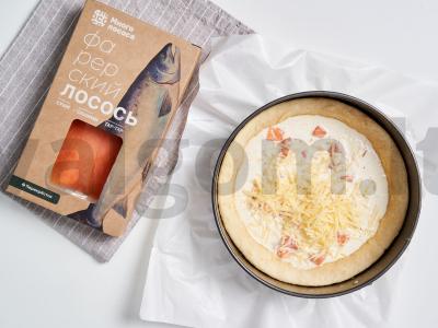 Quiche lorraine su lengvai sūdyta lašiša Žingsnis 3
