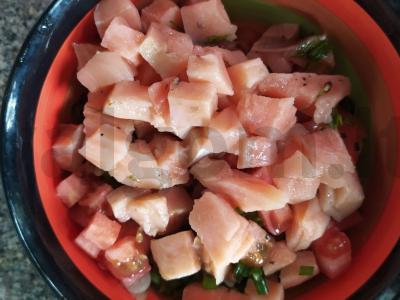 Brusketos su raudona žuvimi šventiniam stalui Žingsnis 3