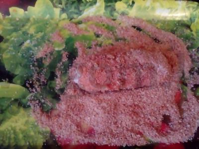 Cordon bleu avižinių dribsnių apkepe. Žingsnis 3