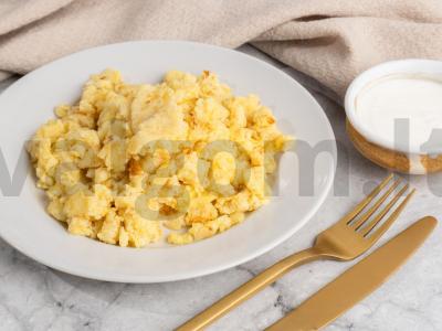 Kepta bulvių košė su kiaušiniu ir grietine Žingsnis 3