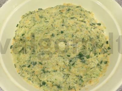 Cukinijų blyneliai su moliūgais Žingsnis 4