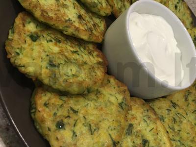 Cukinijų blyneliai su moliūgais Žingsnis 6