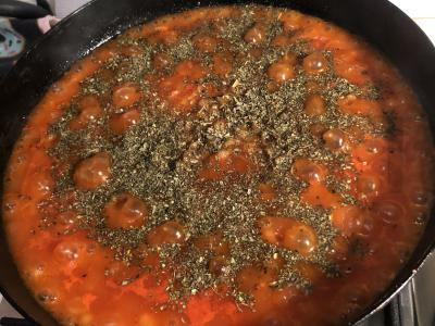 Pomidorų makaronai keptuvėje Žingsnis 4