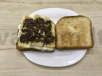 Prancūziškas sumuštinis su bananais, rikota ir šokoladu Žingsnis 6