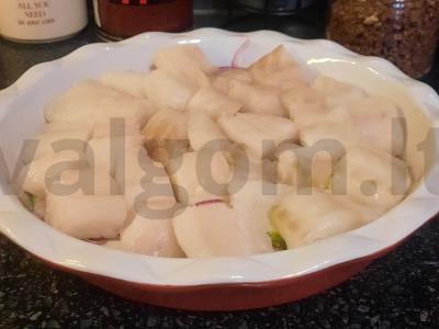 Žuvis su cukinijomis Žingsnis 1