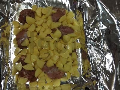 Su vištiena ir prieskoniais keptos bulvės Žingsnis 12