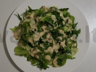 Lengvos Cezario salotos su sūdyta raudona žuvimi Žingsnis 2