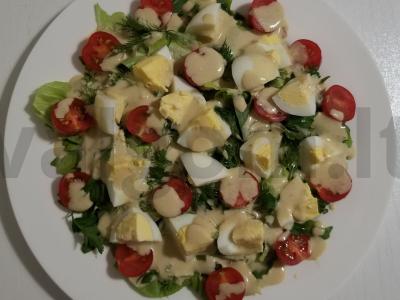 Lengvos Cezario salotos su sūdyta raudona žuvimi Žingsnis 3