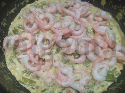 Aromatingos šparaginės pupelės su krevetėmis Žingsnis 2