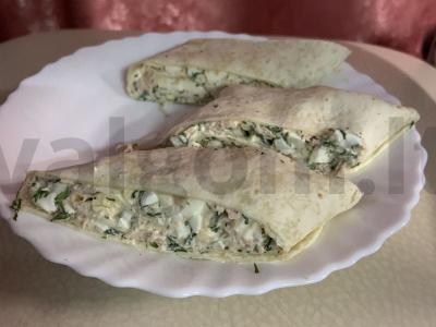 Pita ritinėlis su tunu Žingsnis 3