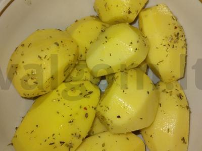 Aromatingos į šoninę įvyniotos bulvės Žingsnis 3