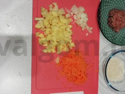 Kūdikių sriuba su mėsos kukuliais ir ryžiais Žingsnis 2