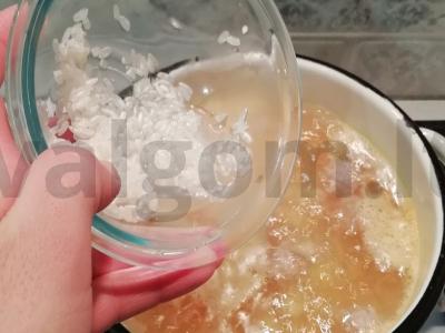 Kūdikių sriuba su mėsos kukuliais ir ryžiais Žingsnis 3