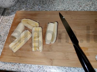 Desertui - kepti bananai. Žingsnis 1
