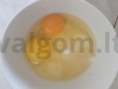 Zebro pyragas su pienu Žingsnis 1