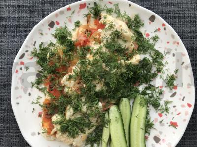 Omletas su pomidorais ir svogūnais Žingsnis 9