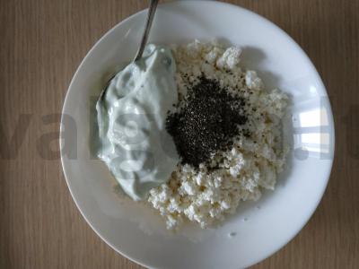 Varškės desertas su chia Žingsnis 1