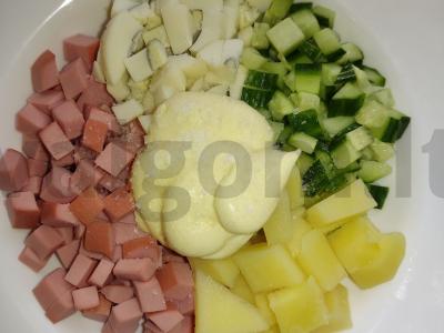 Kempingai okroshka Žingsnis 2