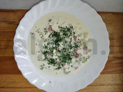 Kempingai okroshka Žingsnis 4