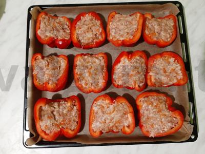 Įdarytos paprikų valtys su sūrio kepurėle Žingsnis 2