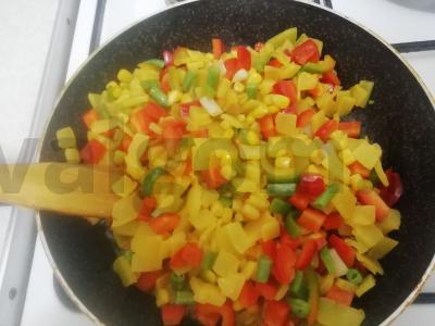 Daržovių asorti su makaronais Žingsnis 3