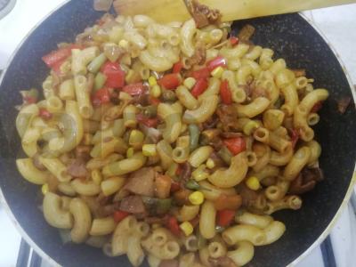 Daržovių asorti su makaronais Žingsnis 4