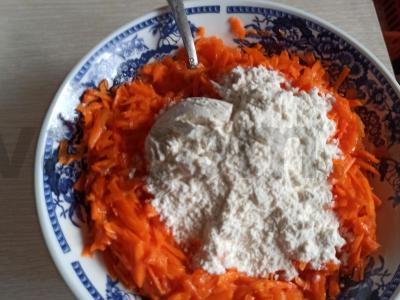 Moliūgų blynai pusryčiams. Žingsnis 1