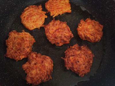 Moliūgų blynai pusryčiams. Žingsnis 2