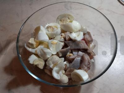 Foršmakas su silke ir obuoliais Žingsnis 3