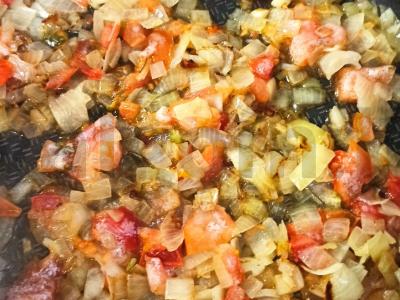 Omletas su daržovėmis ir juodaisiais pipirais Žingsnis 2