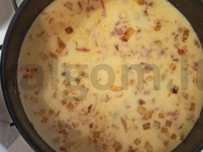 Omletas su daržovėmis ir juodaisiais pipirais Žingsnis 6