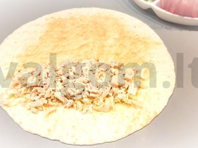 Šavarma tortilijoje Žingsnis 5