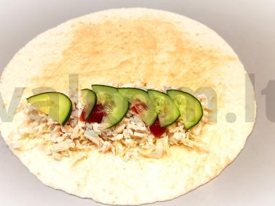 Šavarma tortilijoje Žingsnis 6