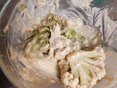 Bulvės orkaitėje su brokoliais ir žiediniais kopūstais Žingsnis 4