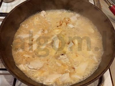 Vištienos jautienos Stroganoff grietinėje Žingsnis 10