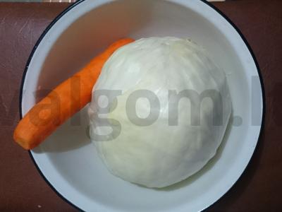 Rauginti kopūstai vegetarams Žingsnis 1