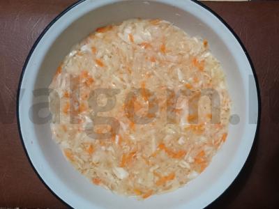 Rauginti kopūstai vegetarams Žingsnis 3